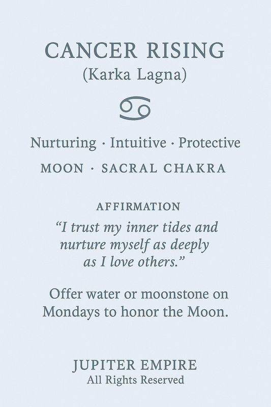 Cancer Rising Ritual Card – Vedic Aligned Guidance