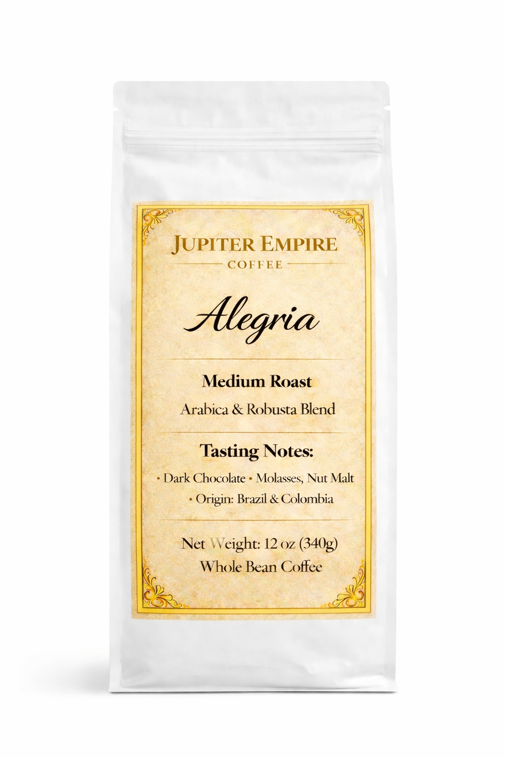 Alegria – Medium Roast Whole Bean Coffee  | Jupiter Empire™ Coffee