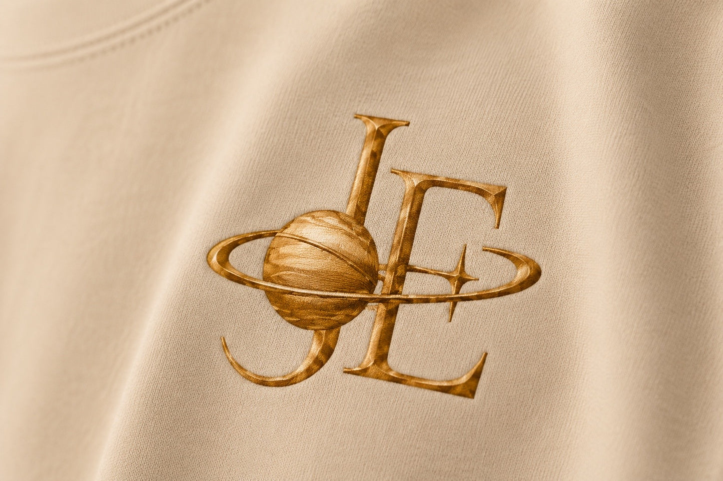 Jupiter Empire™ Relaxed Fit Cotton Tee |  Gold Planet Logo T-Shirt | Soft Unisex Shirt